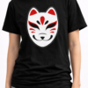 Red & White Kitsune Mask Graphic Tee 3